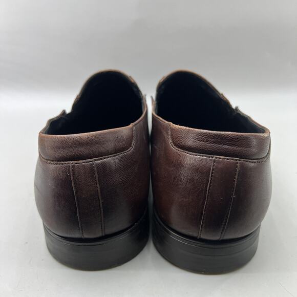 Magnanni Linea Merino Slip On Loafers Men Size 11.5 Brown Leather Dress Shoes main image 4